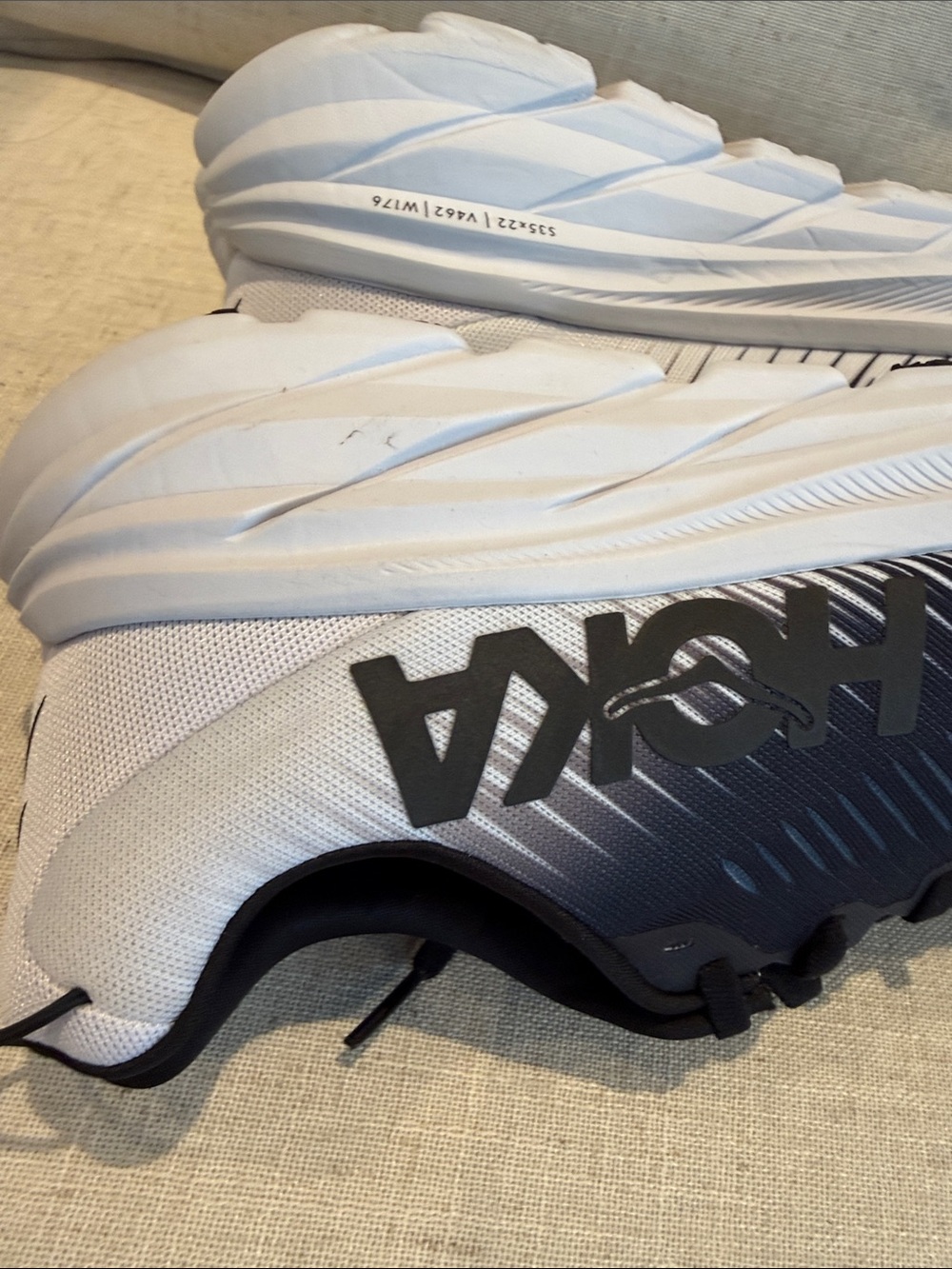 Hoka One One Women's Rincon 3 Black/White Running Shoes - Picture 6 of 6
